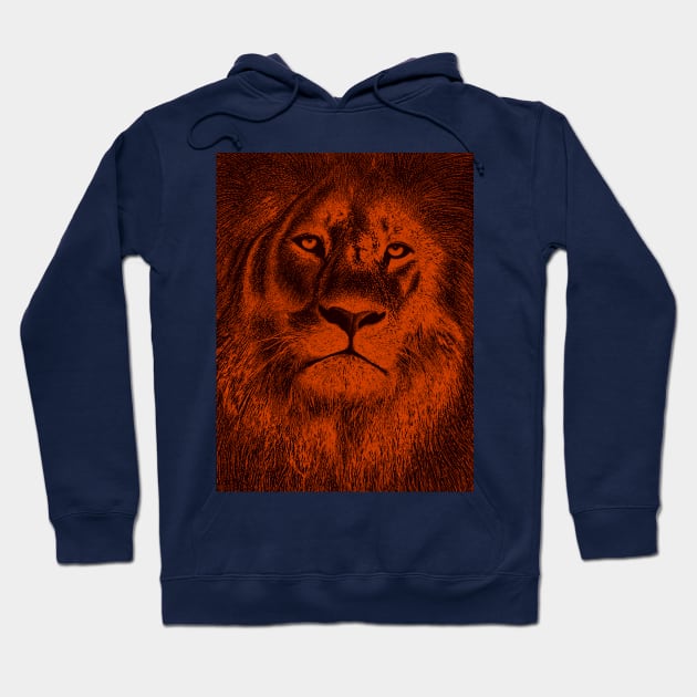 Graceful and royal lion face in sketchy style! Hoodie by GeeTee
